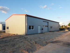 Gewerbehalle: 12 x 24.57 x 4.50 Meter - gedämmt 80mm